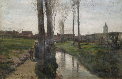 Landscape near Courrières by Jules Breton
